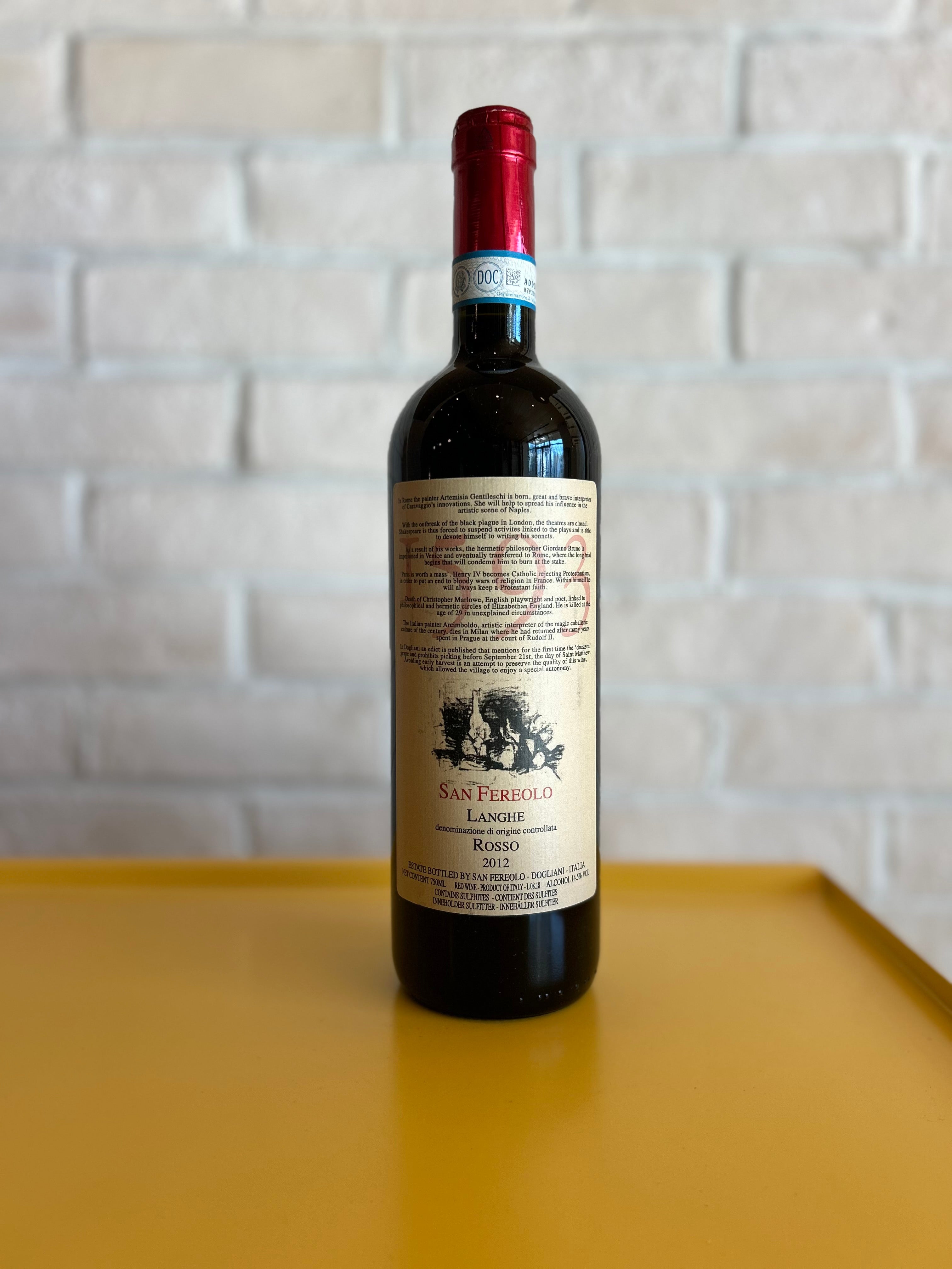 San Fereolo 1593 Langhe Rosso Dolcetto 2012