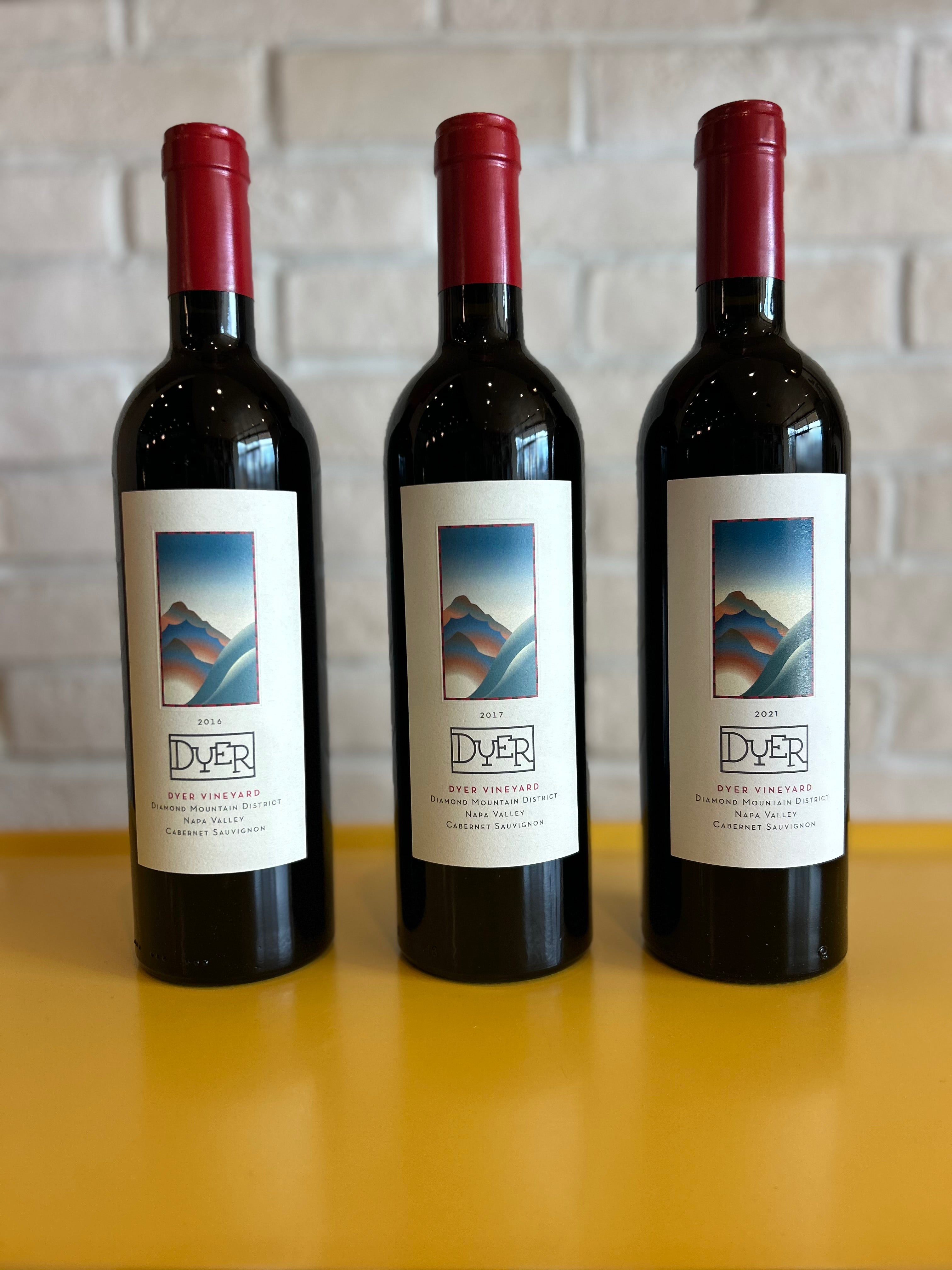 Dyer Vineyards Diamond Mountain District Cabernet Sauvignon Vertical 2016, 2017, 2021