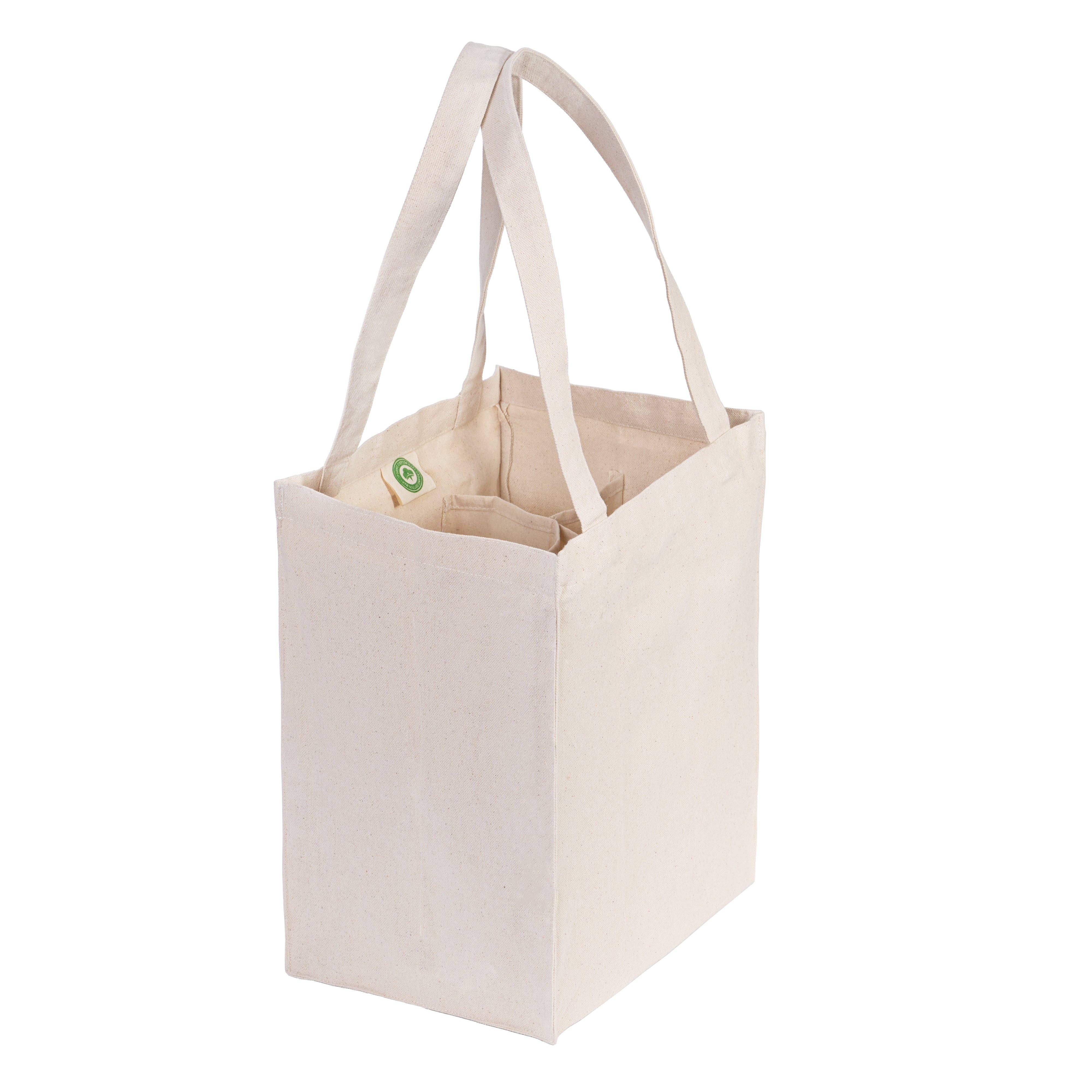 Canvas Travel 6-Bottle Wine Carrier Tote Bag