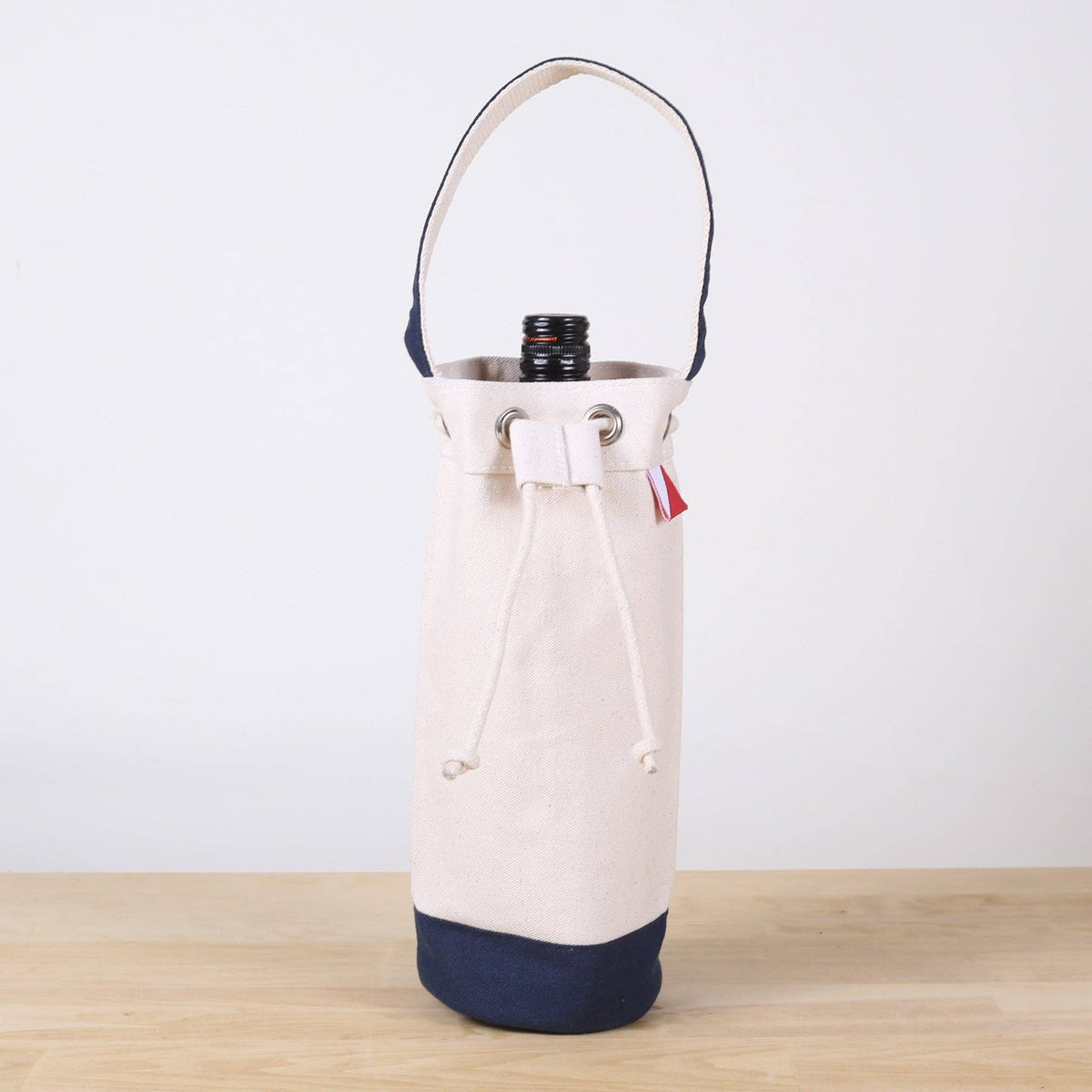 Single Bottle Canvas Wine Tote